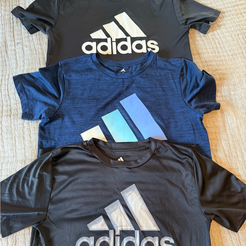 Adidas Kids' Black and Navy Short Sleeve Tees
Set of 3